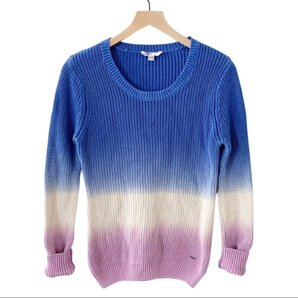 Volcom Pastel Ombré Cable Knit Sweater Blue/Lilac - Picture 2 of 11